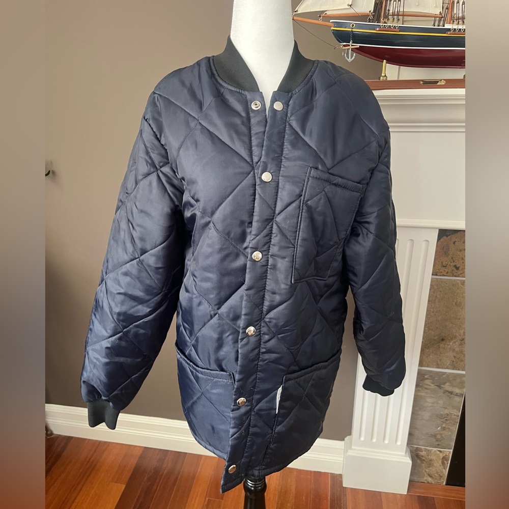 Navy Quilted unisex Jacket